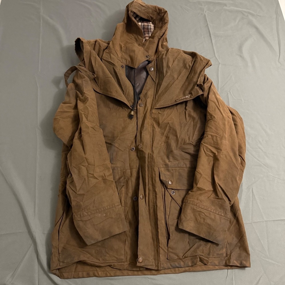 Driza-Bone Short Coat Mens Medium Oilskin Waxed Cotton Duster Jacket Waterproof